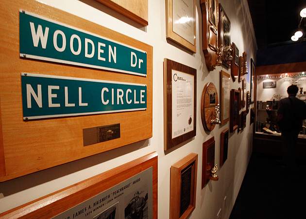 John Wooden's den, which was decorated by Nell, has been recreated and memorialized in the UCLA Athletics Hall of Fame.